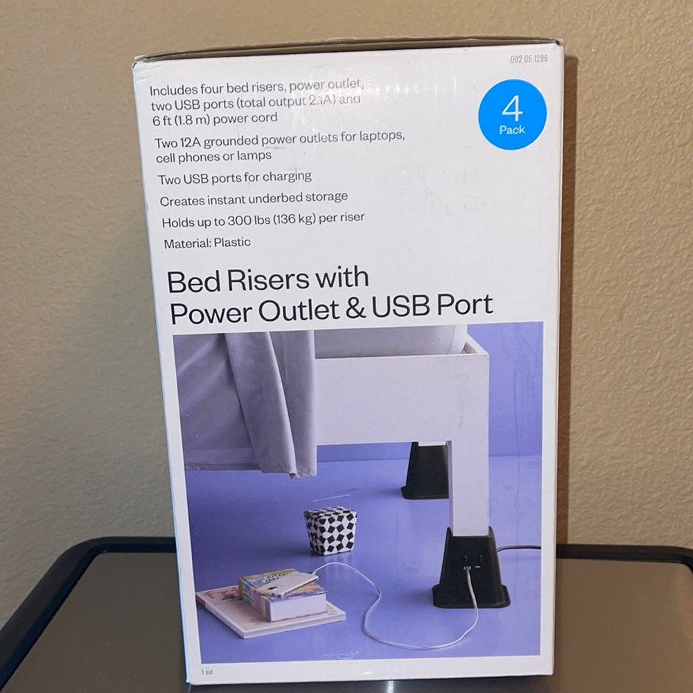 Bed Riser with Power Outlet & ISB Port